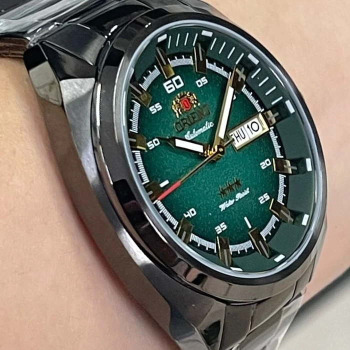 Orient 3 EStrelas Automático Black Classico NH3YY006 Verde