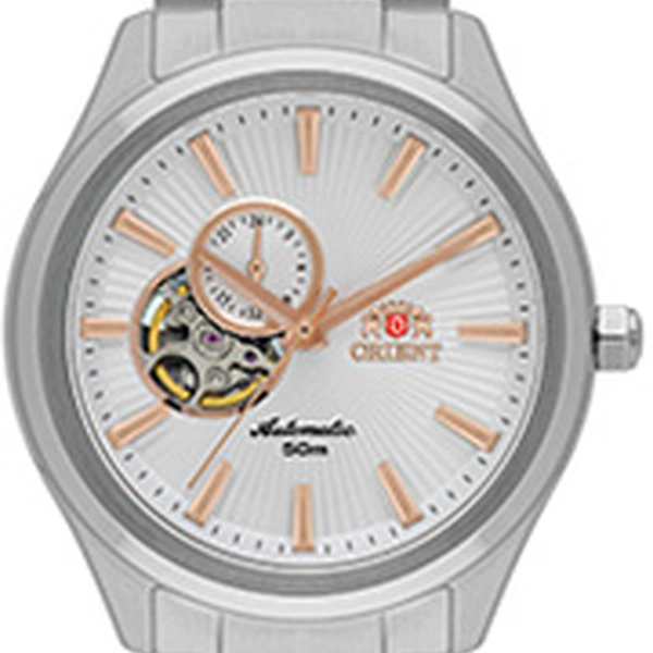 Orient Classico Automático Misto Open heart NH3MM005 Branco