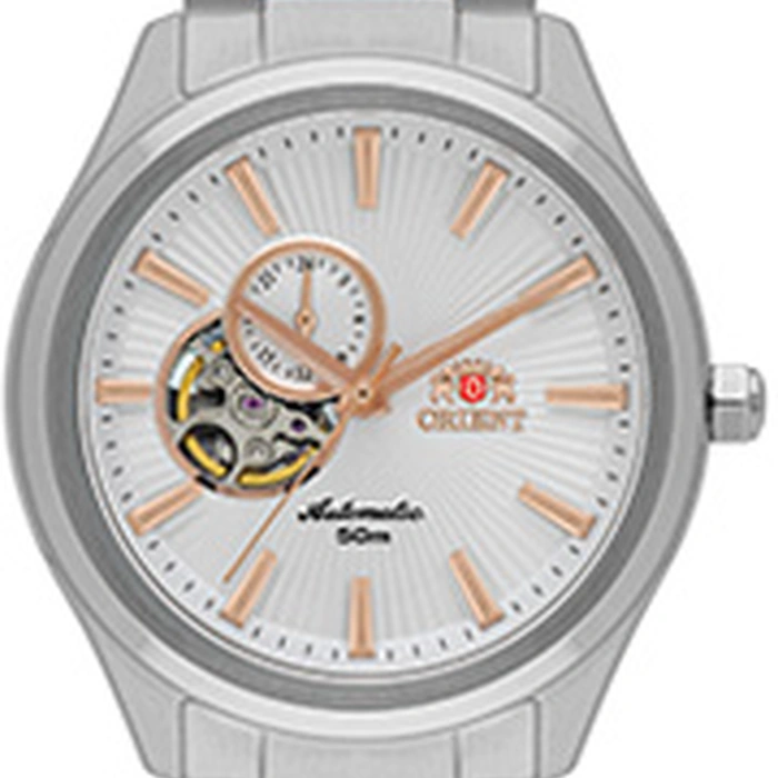Orient Classico Automático Misto Open heart NH3MM001 Branco