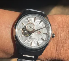 Orient Classico Automático Misto Open heart NH3MM001 Branco - imagem 6