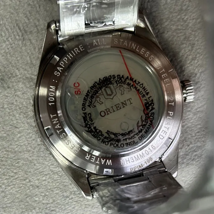 Relógio Orient 3 Estrelas Automático NH3MM016 Safira 100m | Taniguchi Relógios