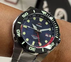 Orient Seatech Special Edition GMT Automático Diver NH3TT001 Azul - imagem 1