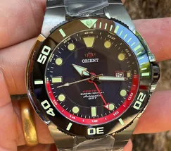 Orient Seatech Special Edition GMT Automático Diver NH3TT001 Azul - imagem 5