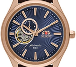 Orient Classico Automático Rose gold Open heart NH3RC001 Azul - imagem 2