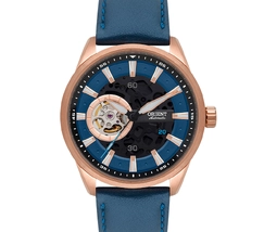 Orient Classico Automático Rose gold Esqueleto NH7RC002 Azul - imagem 2