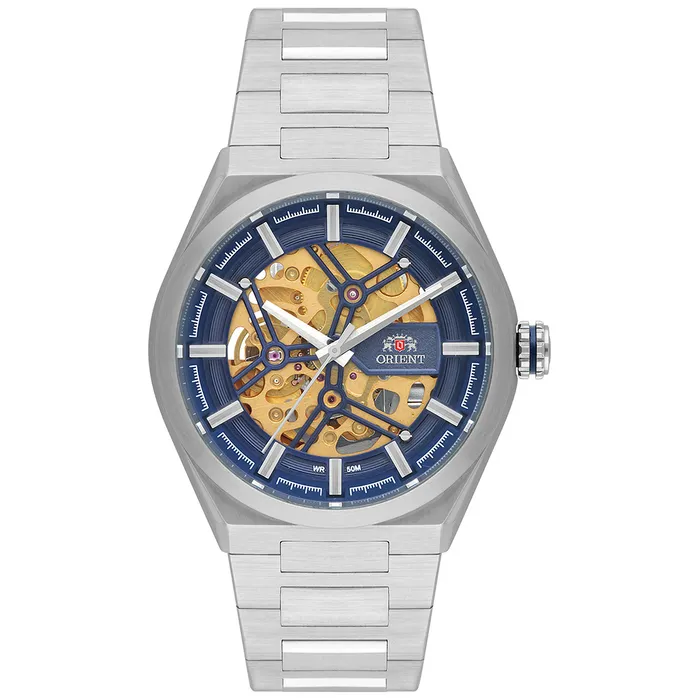 Orient Classico Automático Esqueleto NH7SS006 Azul