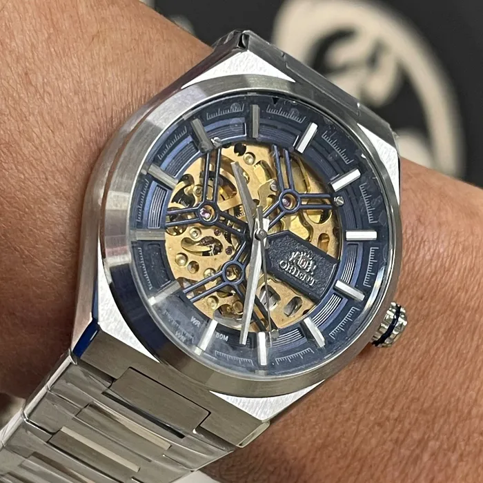 Orient Classico Automático Esqueleto NH7SS006 Azul