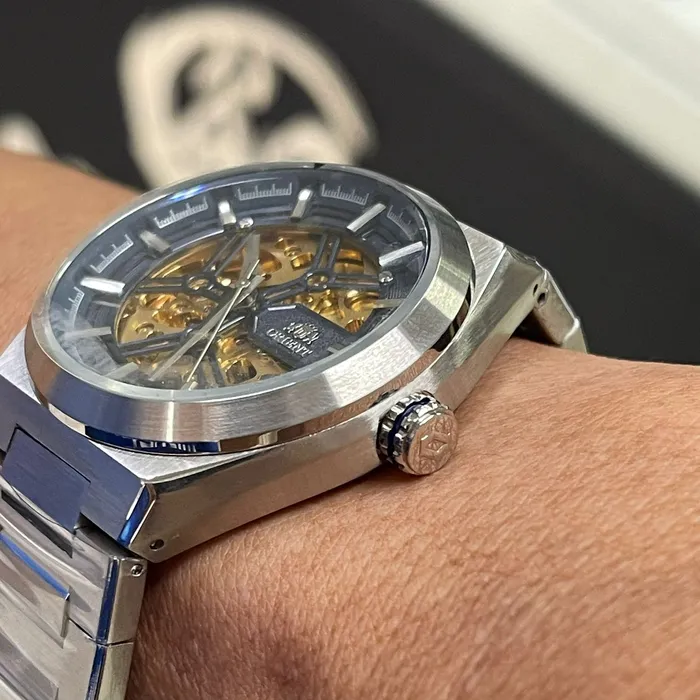 Orient Classico Automático Esqueleto NH7SS006 Azul