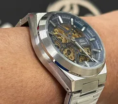 Orient Classico Automático Esqueleto NH7SS006 Azul - imagem 4