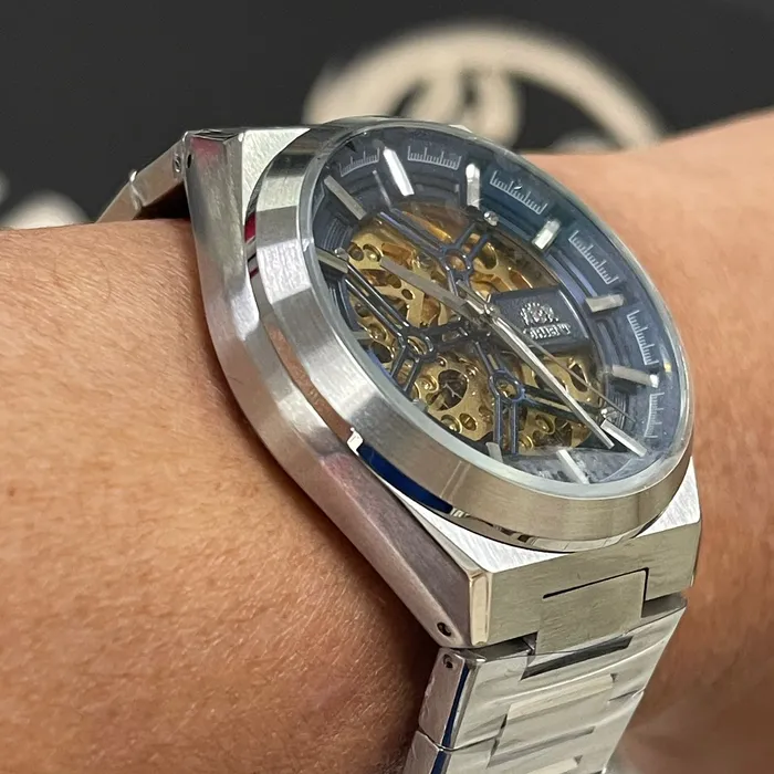 Orient Classico Automático Esqueleto NH7SS006 Azul