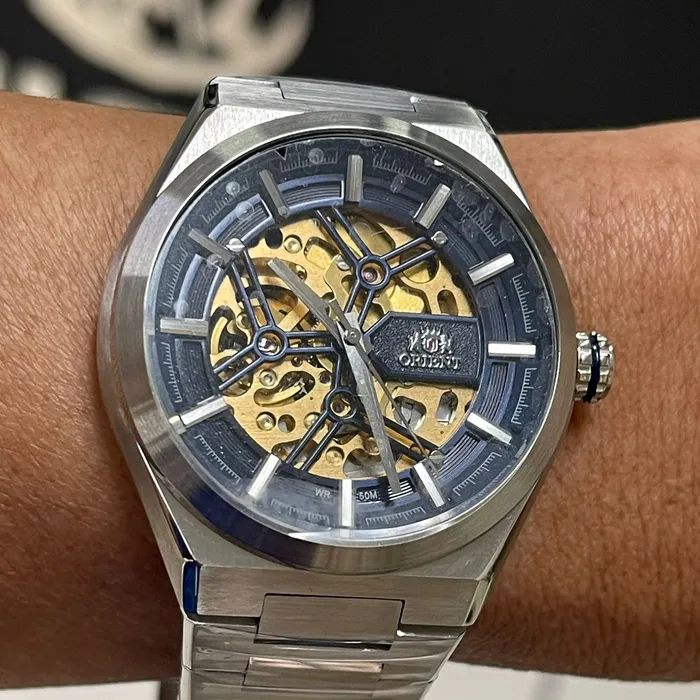 Orient Classico Automático Esqueleto NH7SS006 Azul