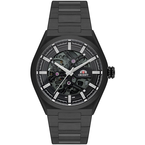 Orient Classico Automático Esqueleto IP Black NH7YY001 Preto