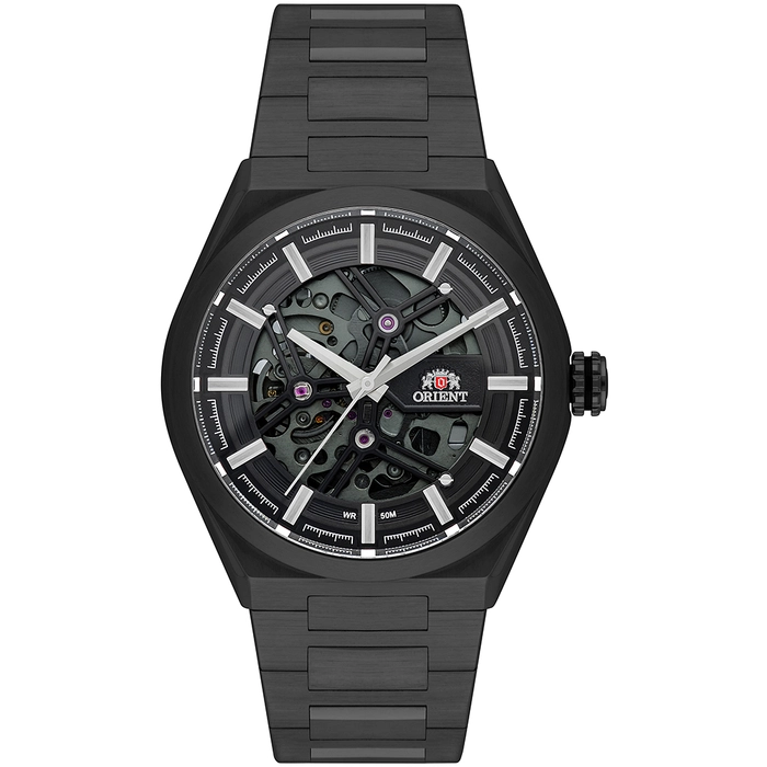 Orient Classico Automático Esqueleto IP Black NH7YY001 Preto