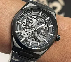 Orient Classico Automático Esqueleto IP Black NH7YY001 Preto - imagem 1