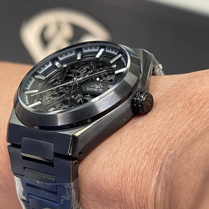 Orient Classico Automático Esqueleto IP Black NH7YY001 Preto