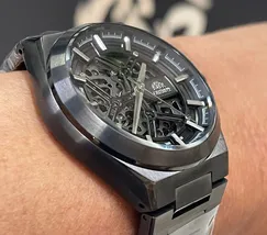 Orient Classico Automático Esqueleto IP Black NH7YY001 Preto - imagem 3