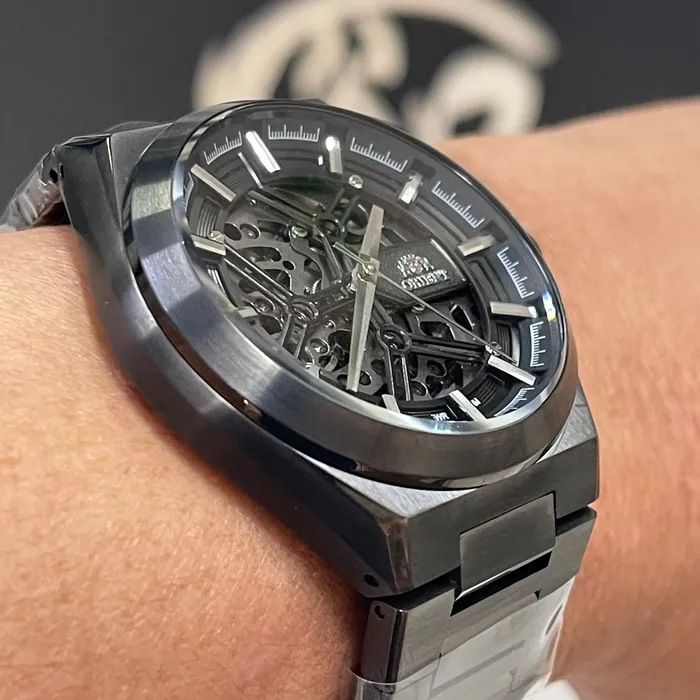 Orient Classico Automático Esqueleto IP Black NH7YY001 Preto