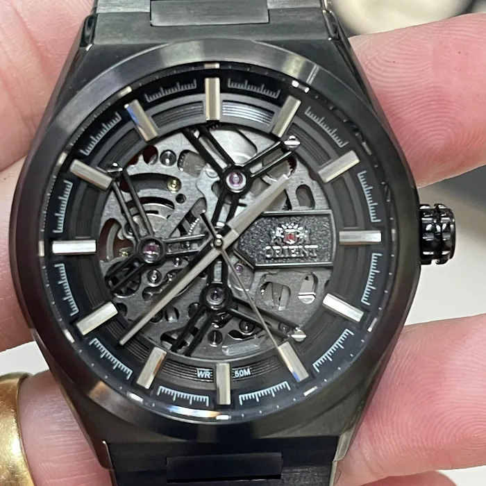 Orient Classico Automático Esqueleto IP Black NH7YY001 Preto