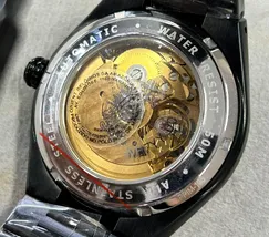 Orient Classico Automático Esqueleto IP Black NH7YY007 Dourado - imagem 7