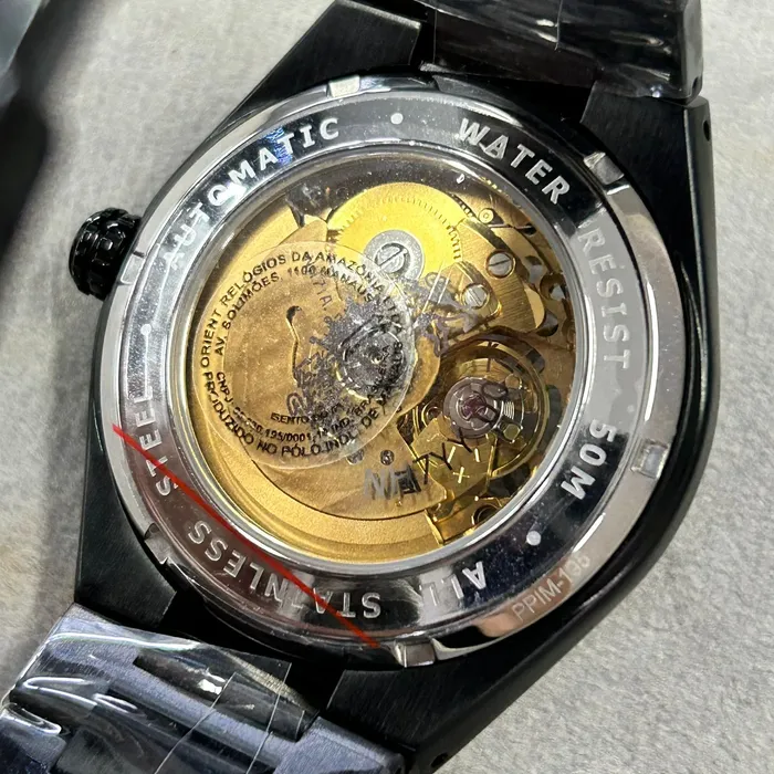 Orient Classico Automático Esqueleto IP Black NH7YY007 Dourado