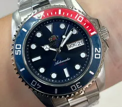 Orient 3 EStrelas Automático Sports (submariner) F49SS026NH Pepsi - imagem 1