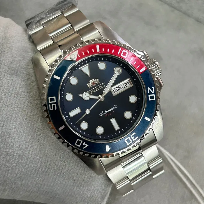 Relógio Orient Submariner Pepsi F49SS026NH Automático NH36 | Taniguchi Relógios