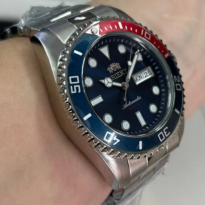 Relógio Orient Submariner Pepsi F49SS026NH Automático NH36 | Taniguchi Relógios