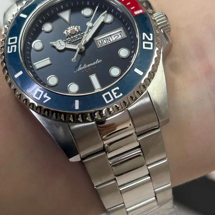 Relógio Orient Submariner Pepsi F49SS026NH Automático NH36 | Taniguchi Relógios