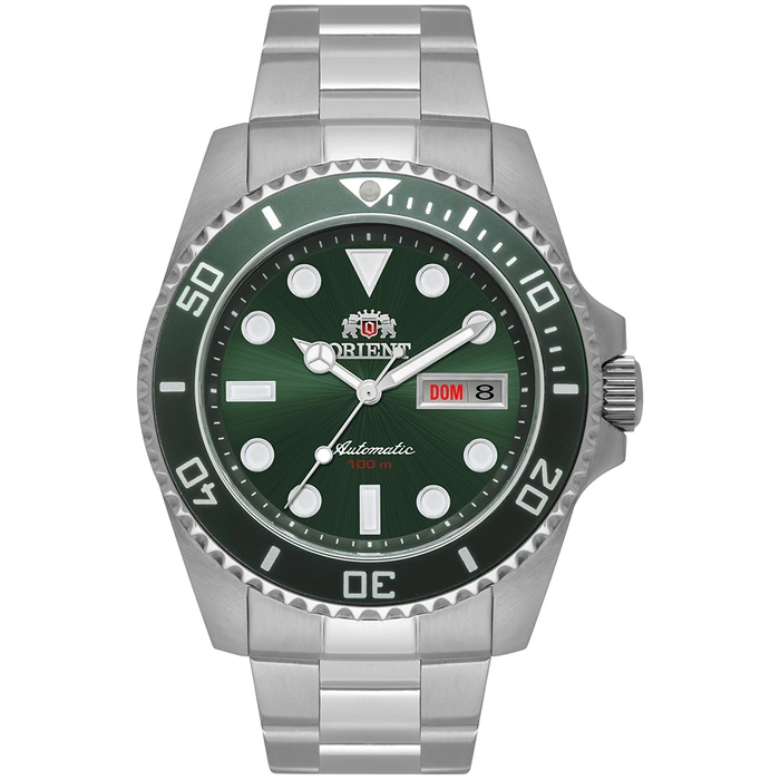 Orient 3 EStrelas Automático Sports (submariner) F49SS027NH Verde Guaraná