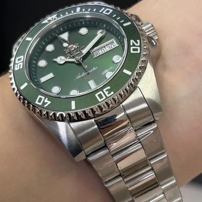 Orient 3 EStrelas Automático Sports (submariner) F49SS027NH Verde Guaraná