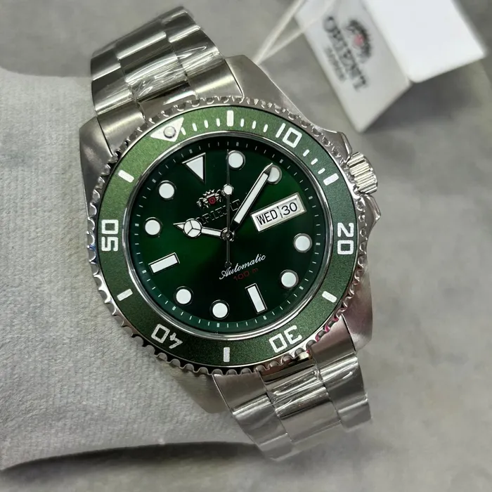 Orient 3 EStrelas Automático Sports (submariner) F49SS027NH Verde Guaraná