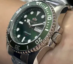 Orient 3 EStrelas Automático Sports (submariner) F49SS027NH Verde Guaraná - imagem 3