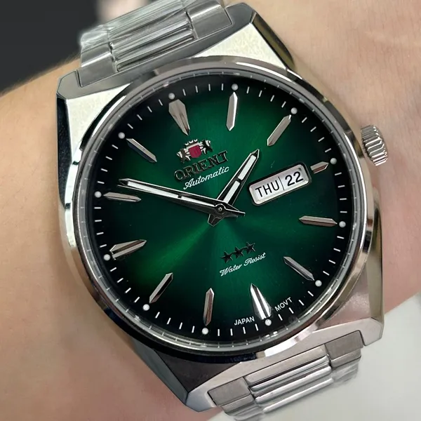 Orient 3 EStrelas Automático Classico F49SS013NH Verde