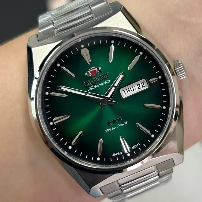 Orient 3 EStrelas Automático Classico F49SS013NH Verde