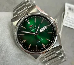 Orient 3 EStrelas Automático Classico F49SS013NH Verde - imagem 7