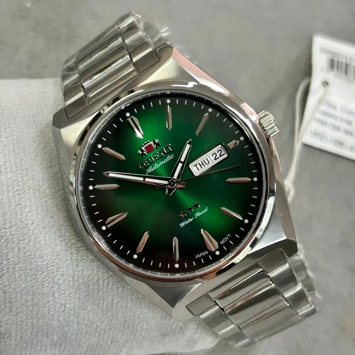 Orient 3 EStrelas Automático Classico F49SS013NH Verde
