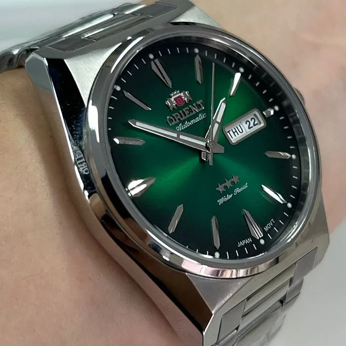 Orient 3 EStrelas Automático Classico F49SS013NH Verde