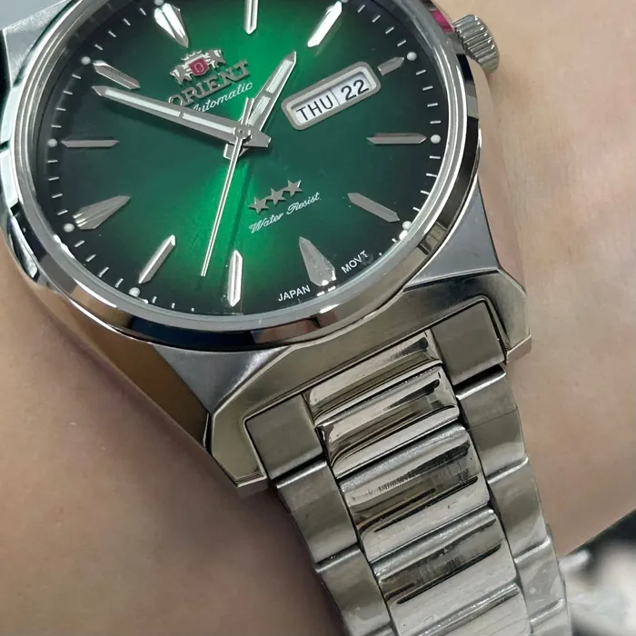 Orient 3 EStrelas Automático Classico F49SS013NH Verde