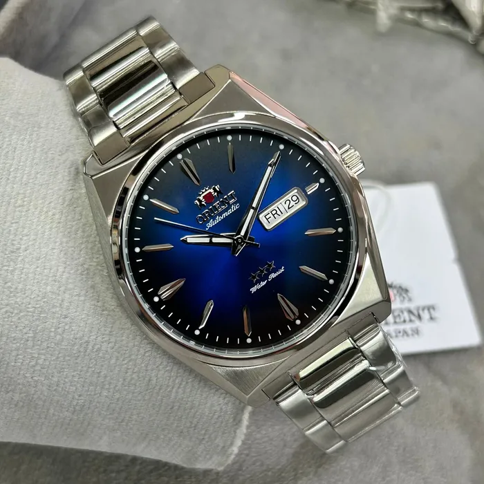 Orient 3 EStrelas Automático Classico F49SS013NH Azul