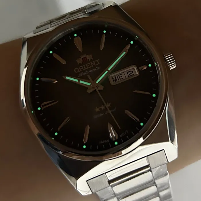 Orient 3 EStrelas Automático Classico F49SS013NH Preto