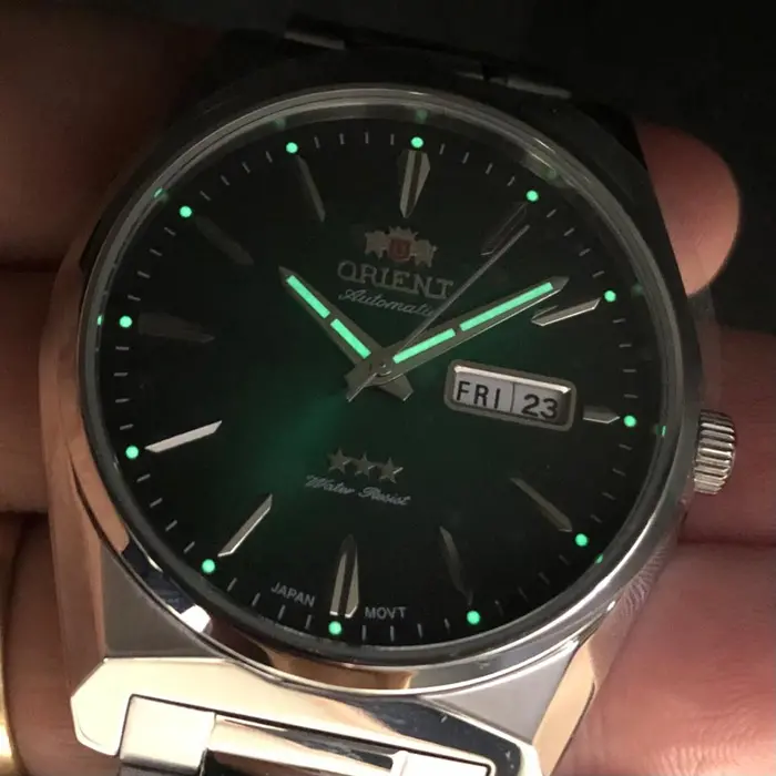 Orient 3 EStrelas Automático Classico F49ss013 verde