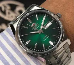 Orient 3 EStrelas Automático Classico F49ss013 verde - imagem 1