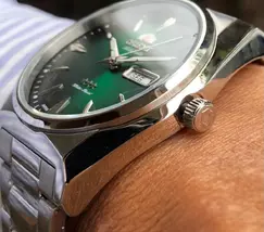 Orient 3 EStrelas Automático Classico F49ss013 verde - imagem 4