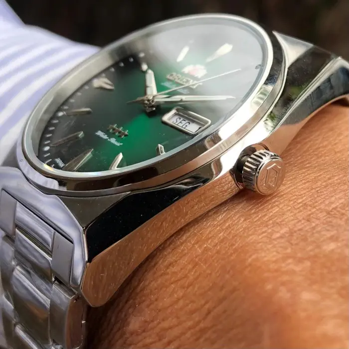 Orient 3 EStrelas Automático Classico F49ss013 verde