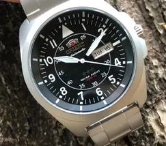 Orient 3 EStrelas Automático Classico Pilot F49ss019 preto - imagem 5