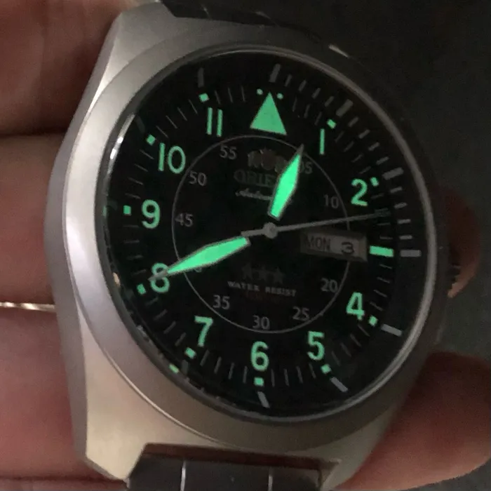 Orient 3 EStrelas Automático Classico Pilot F49ss019 preto