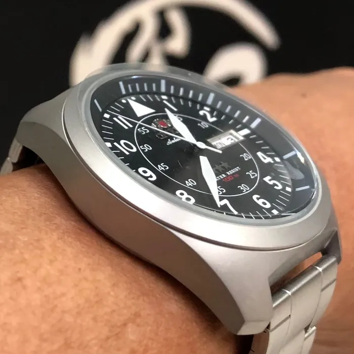 Orient 3 EStrelas Automático Classico Pilot F49ss019 preto