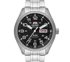 Orient 3 EStrelas Automático Classico Militar F49ss020 preto - imagem 2