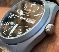 Orient 3 EStrelas Automático Classico Militar F49ss020 preto - imagem 4