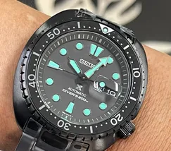 Seiko Prospex Automático King Turtle SRPK43B1 IPBlack Night Vision - imagem 1